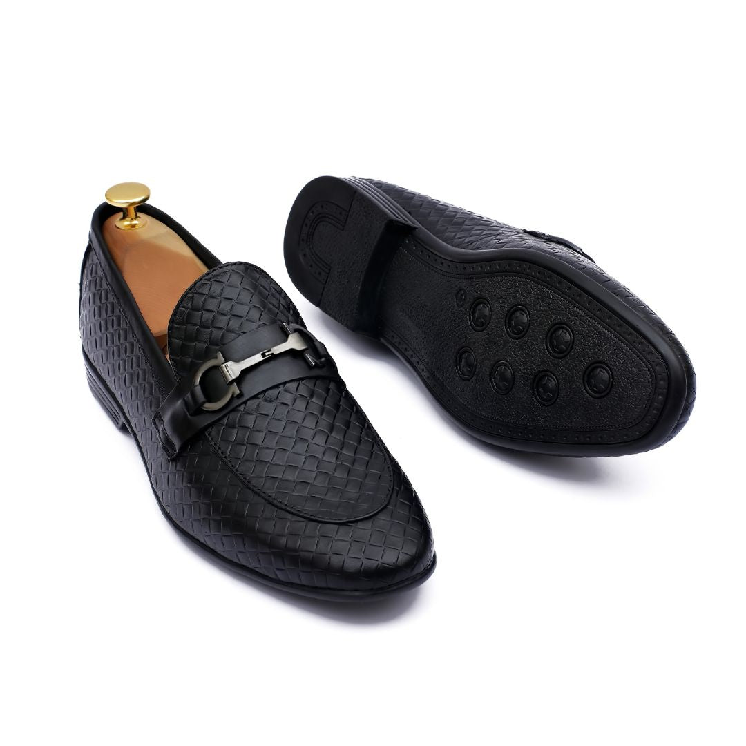 L3-Black Impose knitted Loafer