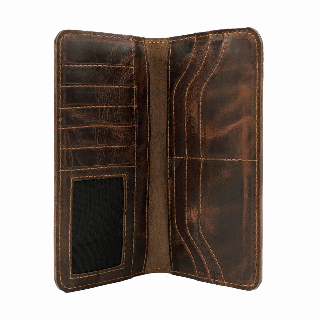 Crazy horse Long Men Wallet